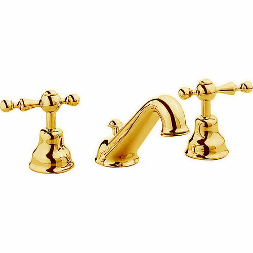 CISAL Arcana America Смеситель для биде на 3 отверстия, с донным клапаном, цвет: золото