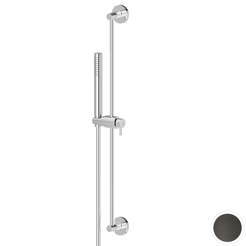 Newform Shower set Душевой гарнитур: штанга, ручной душ из латуни, шланг 150 см, цвет: PVD brushed gun metal