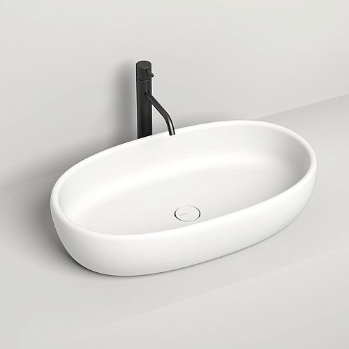 Salini Luce Раковина накладная 69х39,5х15.5cм, без отв., без перелива, S-Stone, цвет: белый матовый