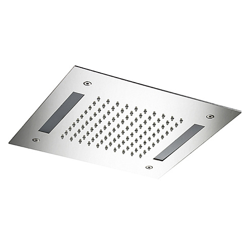 Almar Chromotherapy Встраиваемый верхний душ 30х30см., 1 тип струи, хромотерапия, цвет: Mirror Stainless Steel