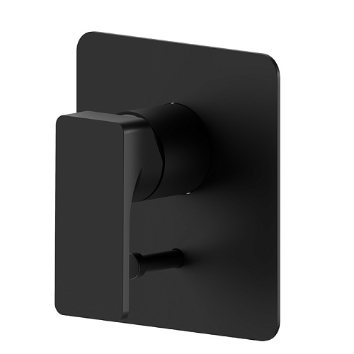 Newform B-Easy Смеситель для душа, встраиваемый, с авто переключателем на 2 потока, внешняя часть, цвет: черный матовый