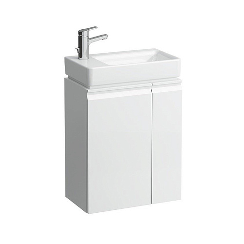 Laufen Pro База с раковиной, 47х27,5х60,5 см., подвесная  sx, полки справа, 1 дверка, цвет: белый глянцевый