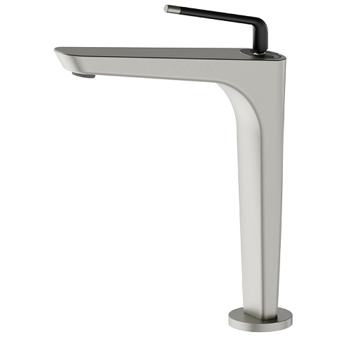 Newform O'Rama Смеситель для раковины, 1 отв., высокий, цвет: titanium satin