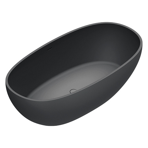 Catalano Solid Ванна отдельностоящая 176х91хh52см, с переливом, сифон в комплекте, цвет: черный матовый