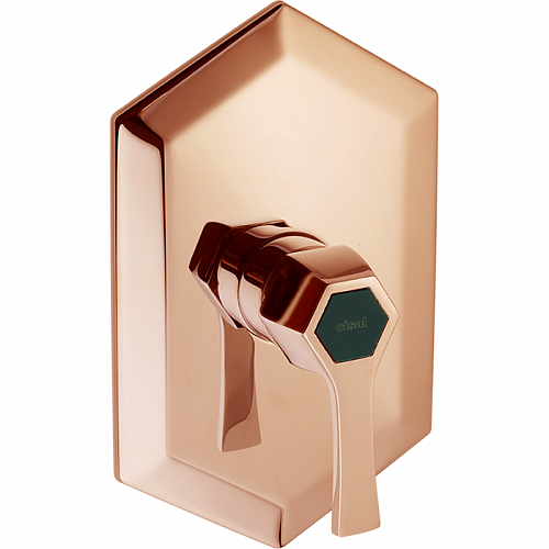 CISAL Cherie Однорычажный смеситель для душа, цвет: золото розовое/черный матовый