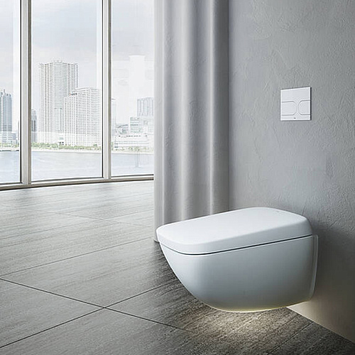 TOTO Neorest WX1 Комплект: Унитаз подвесной 66x45см, сиденье, инсталяция, клавиша смыва, Cefiontect, Rimless, цвет: белый матовый