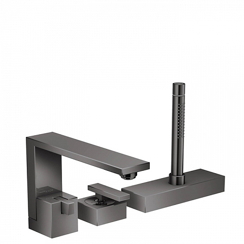 Axor Edge Смеситель на борт ванны, на 3 отв., с ручным душем, излив 210мм, цвет: черный