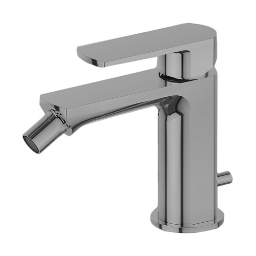 Newform Haka Смеситель для биде, 1 отв., с донным клапаном, цвет: PVD brushed stainless steel