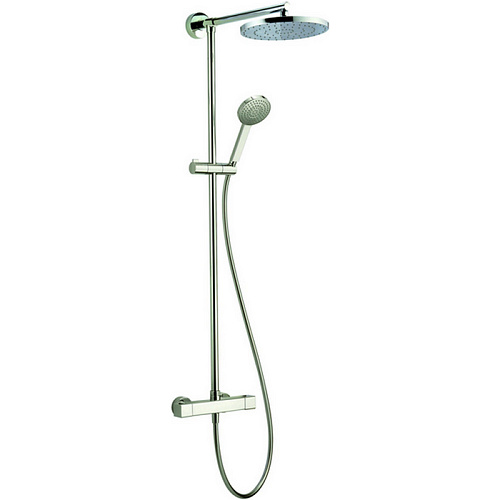 CISAL Roadster Настенная душевая система:термостатический смеситель для душа,верхний душ,ручной душ с держателем и шлангом, цвет: хром