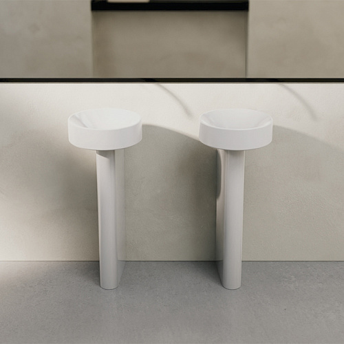 BETTE Suno Pedestal Раковина напольная 34x84cм, без отв., цвет: белый 