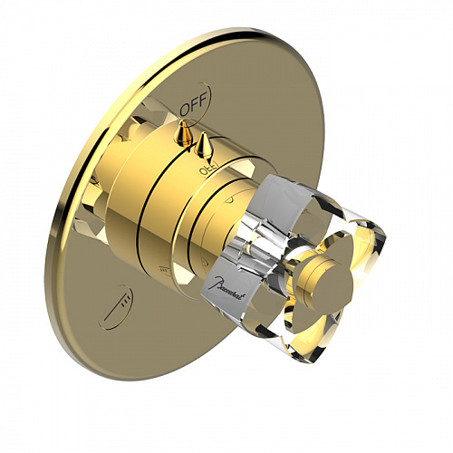 THG Panthere Cristal clair Переключатель встраиваемый, внешняя часть, цвет: полированное золото