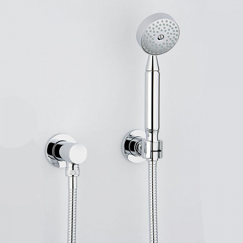 THG Mossi cristal clair Душевой комплект с ручным душем, шланг 1500 мм., держатель и подвод воды, цвет: хром
