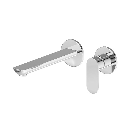 Newform Extro Смеситель для раковины, встраиваемый, длинный излив, цвет: хром