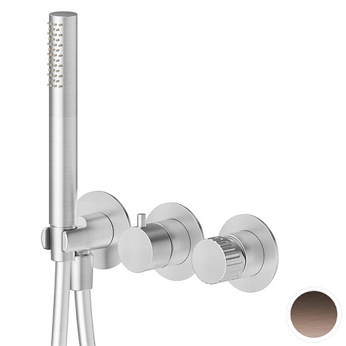 Newform Steel Line Смеситель для душа, настенный, на 2 выхода, цвет: brushed copper bronze