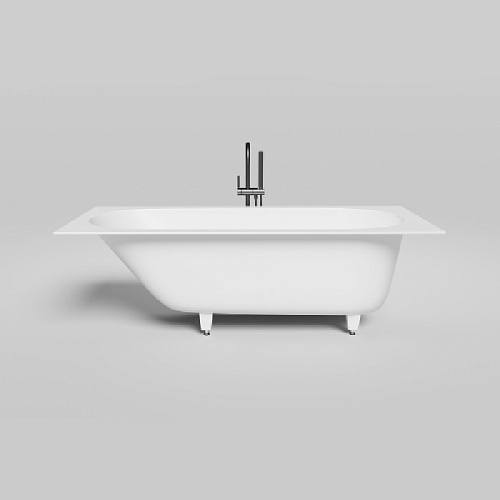 Salini Lofo Kit Ванна 180х80х61см., встраиваемая, Gelcoat, с донным клапаном, сифоном, ножками, слив-переливом, цвет: белый глянцевый