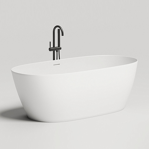 Salini Sofia Ванна отдельностоящая 170x80cм, донный клапан "Up&Down", сифон, слив-перелив, материал: S-Stone, цвет: белый матовый