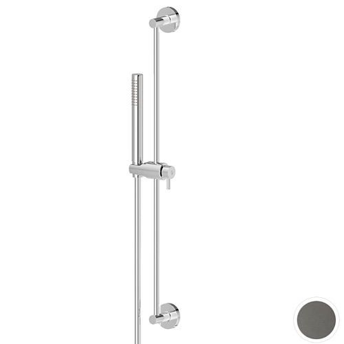 Newform Shower set Душевой гарнитур: штанга, ручной душ из латуни, шланг 150 см, цвет: carbon satin
