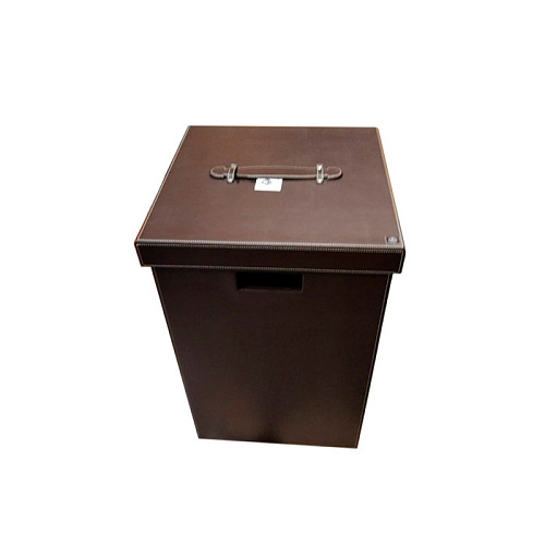 Decor Walther Brownie Корзина для белья 37x37x58.5см., напольная, искусственная кожа, цвет: коричневый