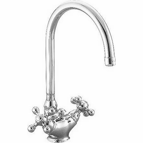 CISAL Arcana Ceramic Смеситель для кухни на 1 отверстие с донным клапаном, цвет: хром