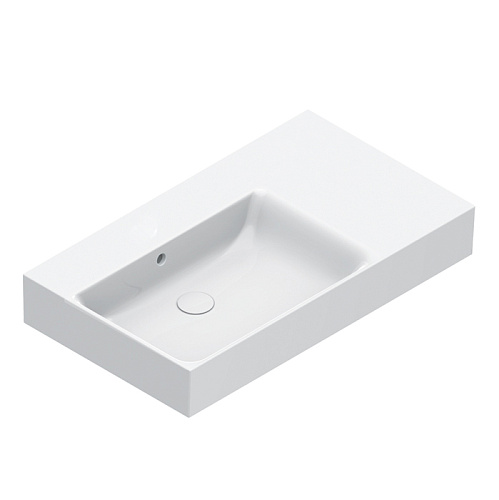 Catalano Premium Раковина 80x47см чаша слева, без отв., цвет: белый глянцевый
