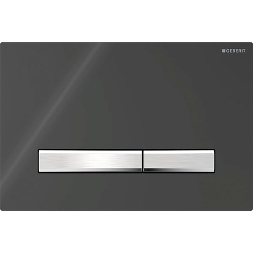 Geberit Sigma50 Клавиша для двойного смыва, квадратная, цвет: хром/черный