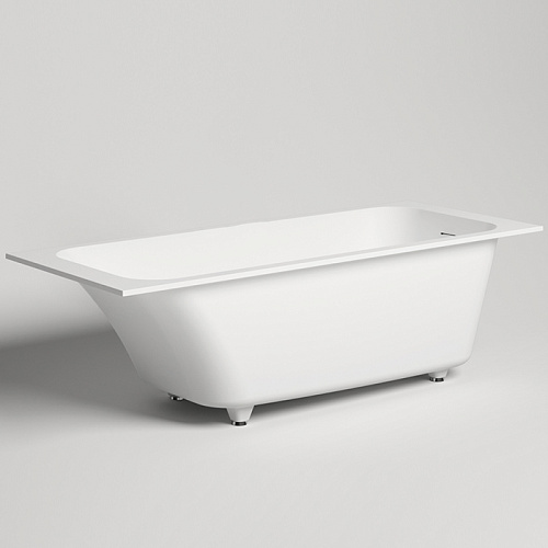 Salini Orlanda KIT Встраиваемая ванна 180х80х60cм, "Up&Down", сифон, щелевой слив-перелив, S-Stone, цвет: белый матовый