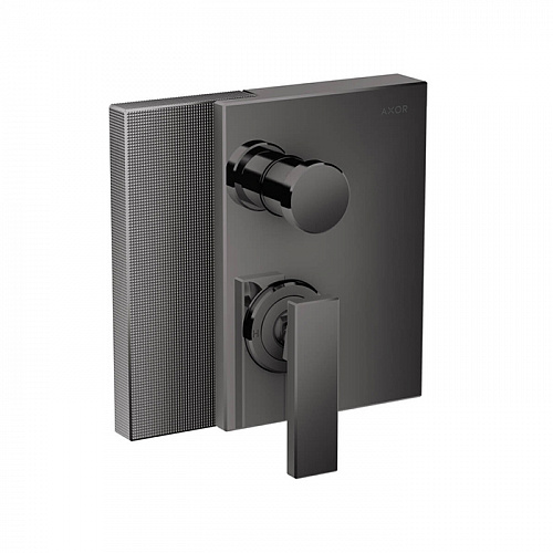 Axor Edge Смеситель для ванны, встраиваемый, алмазная огранка, внешняя часть, цвет: черный