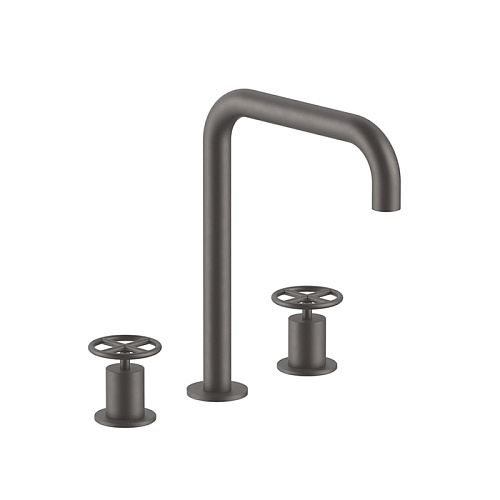 Fantini Fontane Bianche Смеситель для раковины, 3 отв., цвет: Matt Gun Metal PVD
