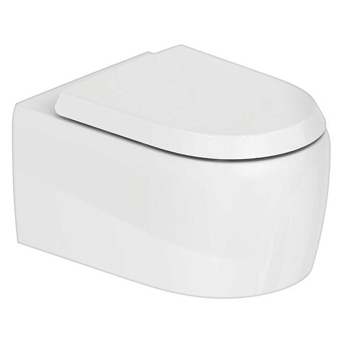 Duravit Qatego Унитаз подвесной 37х57см., с креплением Durafix, с установленными петлями из нерж. стали, цвет: белый
