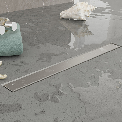Plumberia Selection Трап душевой PS LINEAR 6x70 2устор. накладка из нерж.стали, комбинир.затвор с горизонт. Выпуском Ду 50мм,40л/мин, цвет: нержавеющая сталь