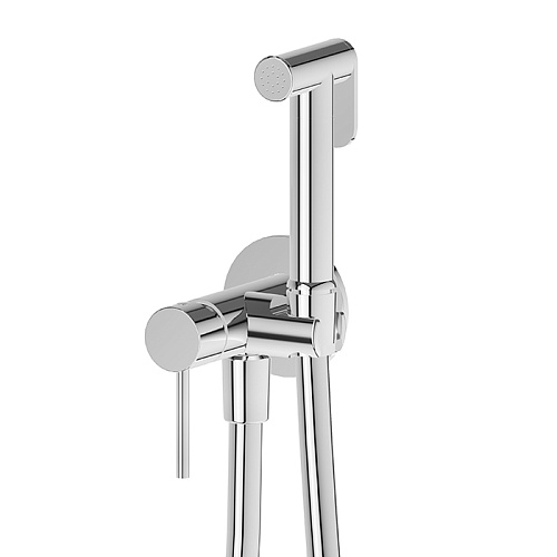 Newform Idroscopini Смеситель с гигиеническим душем, держатель, шланг 120см., цвет: хром