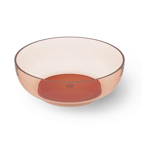 Dea Design Round Ванна 150x150x52см., отдельностоящая, Glasstech, прозрачная смола, цвет: brown copper