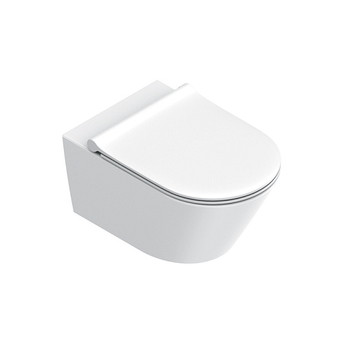 Catalano Zero Унитаз подвесной 55x35см, безободковый, смыв Silentech 3.0, покрытие Cataglaze+, цвет: белый матовый