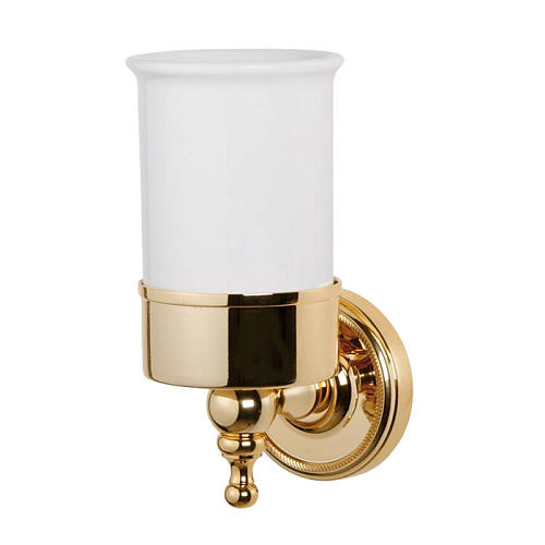 TW Bristol109 Стакан подвесной, керамический (белый), цвет: золото