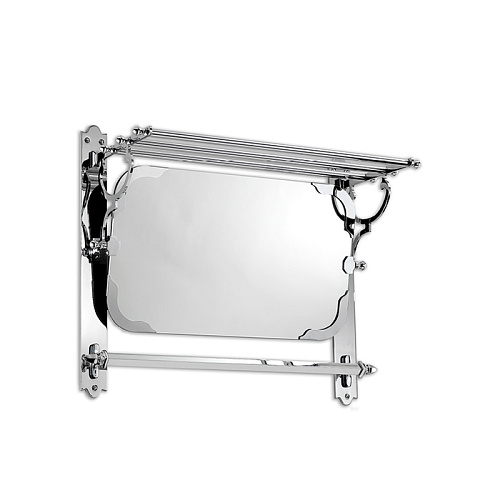 Devon&Devon Amelie Полочка для полотенец с откидным зеркалом, цвет: хром
