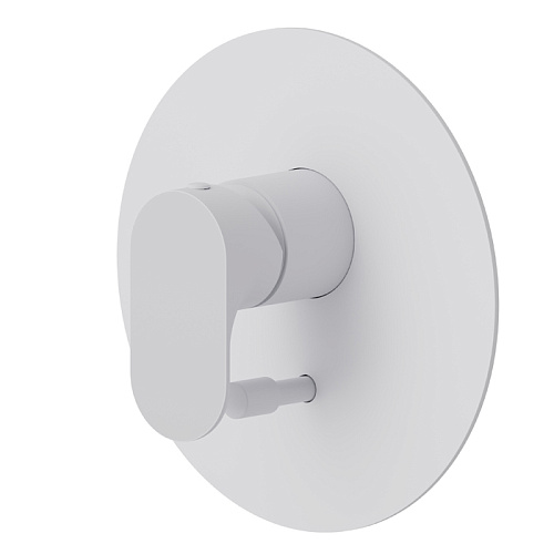 Newform Linfa II Смеситель для душа, встраиваемый, авто переключатель на 2 потока, внешняя часть, цвет: белый матовый