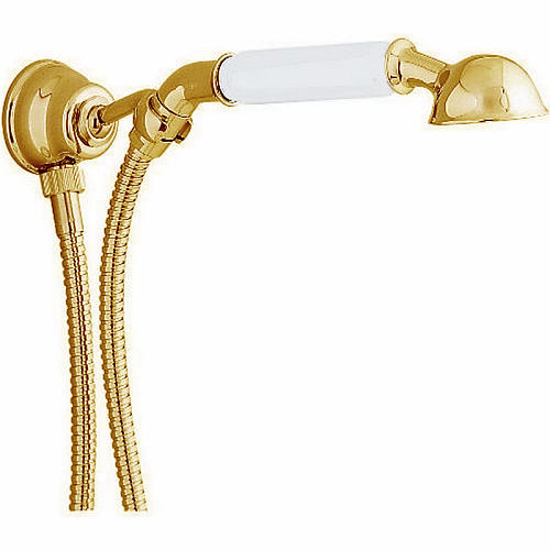 CISAL Arcana Toscana Душевой гарнитур:ручная лейка,шланг 120 см,вывод с держателем, цвет: золото 