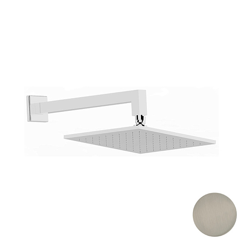 Cisal Shower Верхний душ 25х25см., с настенным держателем  L34см., цвет: Nichel Spazzolato