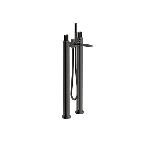 Fantini Venezia In Смеситель для ванны, напольный, излив: 21.5 см, цвет: Matt Gun Metal PVD
