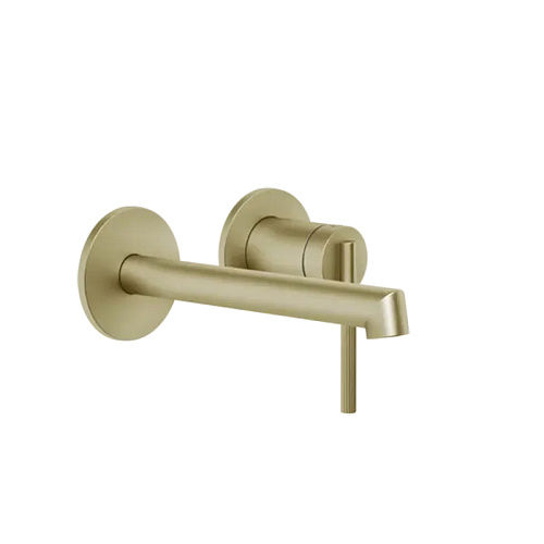 Gessi Ingranaggio Смеситель для раковины,  встраиваемый, с изливом: 16.9см., цвет: Brushed Brass PVD