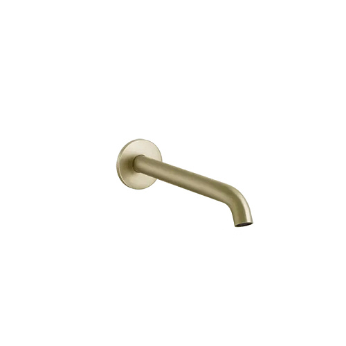 GESSI 316 Настенный излив 20см на 1/2”, комбинируемый с удаленным управлением (не входит в комплект), цвет: Brushed Brass PVD