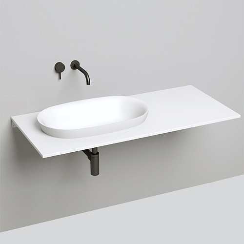 Salini Marea Раковина накладная 64.5х38.7х16см, без отв., без перелива, S-Stone, цвет: белый матовый