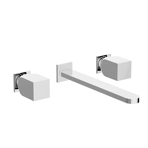 Cisal Hi-rise Смеситель для раковины, встраиваемый, двухвентильный, внешняя часть, цвет: хром