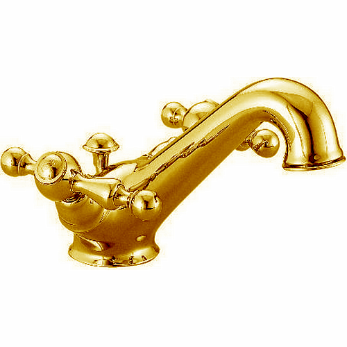 CISAL Arcana America Смеситель для раковины на 1 отверстие, с донным клапаном, цвет: золото