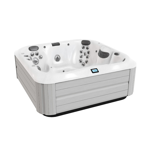 Jacuzzi J375 Минибассейн 231х231х97см, Bluewave, 3кВТ, цвет Porcelain, внешняя панель Brushed Grey