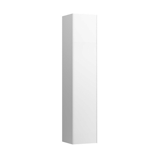 Laufen Base высокий шкаф 35x33.5x165см., 1 дверца, DX, 1 фиксированная полка, 4 стеклянные полки, дизайн совпадает с комбинированными раковинами, цвет: белый глянцевый