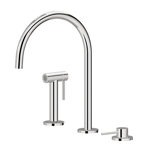 Newform N21 Смеситель для кухни, 3 отв., с ручным душем, цвет: хром