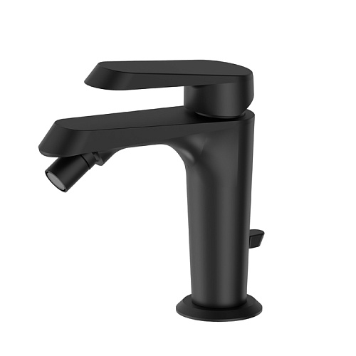 Newform Nio Смеситель для биде, 1 отв., с донным клапаном, цвет: черный матовый