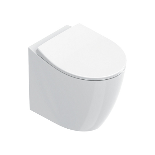 Catalano Italy Унитаз напольный 52х37см., безободковый, смыв Tornado, покрытие Cataglaze+, цвет: белый глянцевый