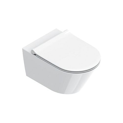 Catalano Zero Унитаз подвесной 55x35см, безободковый, смыв Silentech 3.0, покрытие Cataglaze+, цвет: белый глянцевый